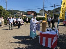 春日神社三井宮司によるお祓い